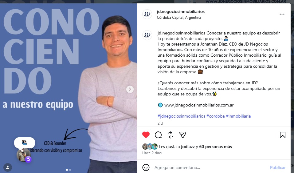 Publicacion Instagram